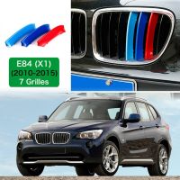 คลิปตกแต่งฝาครอบกระจังหน้า7ชิ้นสไตล์สปอร์ตสำหรับ BMW X1 E84 2010-2015ชิ้นส่วนตะแกรงไตด้านหน้า