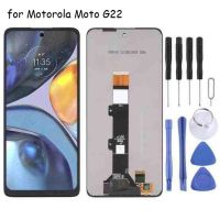 จอ LCD สำหรับ Motorola Moto ของแท้,อะไหล่ G22ตัวประกอบดิจิตอลหน้าจอสัมผัสสำหรับ Motorola Moto สีดำ