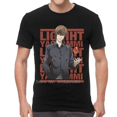 Male Manga Light Yagami T-Shirt Graphic Death Note Anime Tshirt Hip Hop T Shirt Homme Cotton Tee Tops Gift Harajuku Streetwear