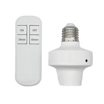 E27 lamp holder wireless remote control with 60min 30min E27 110V / 220V  power switch socket remote timing switch lights