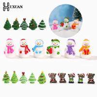 Miniature Christmas Snowman Figurine ตกแต่งบ้าน Fairy Garden การ์ตูนสัตว์รูปปั้น Bonsai เครื่องประดับเรซิ่นหัตถกรรม Gift