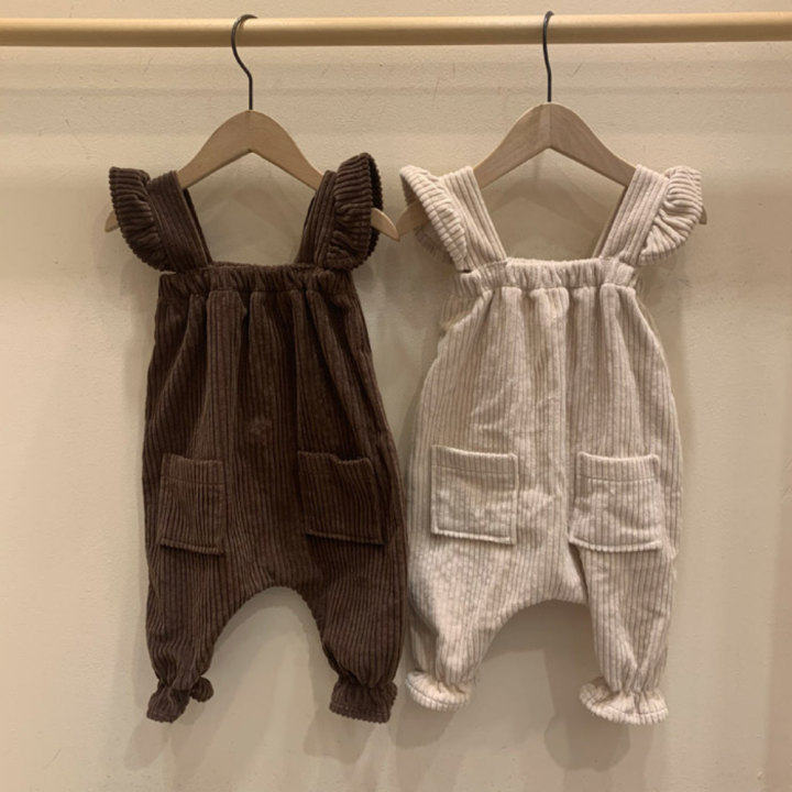 ฤดูใบไม้ร่วงเด็กวัยหัดเดินเด็กทารก-corduroy-romper-suspander-playsuit-jumpsuits-สำหรับเด็กผู้หญิง-overalls