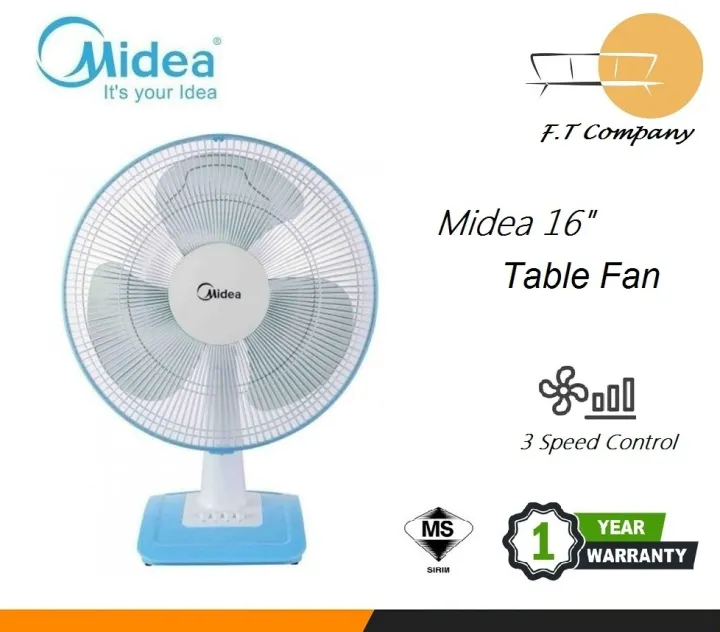Midea Table Fan 16 Inch Fan Mf 16ft15nb Mf 16ft17nb Lazada