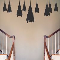 【YF】♨  Sleeping Bats Wall Decal  Vinyl Stickers Door Window Decoration