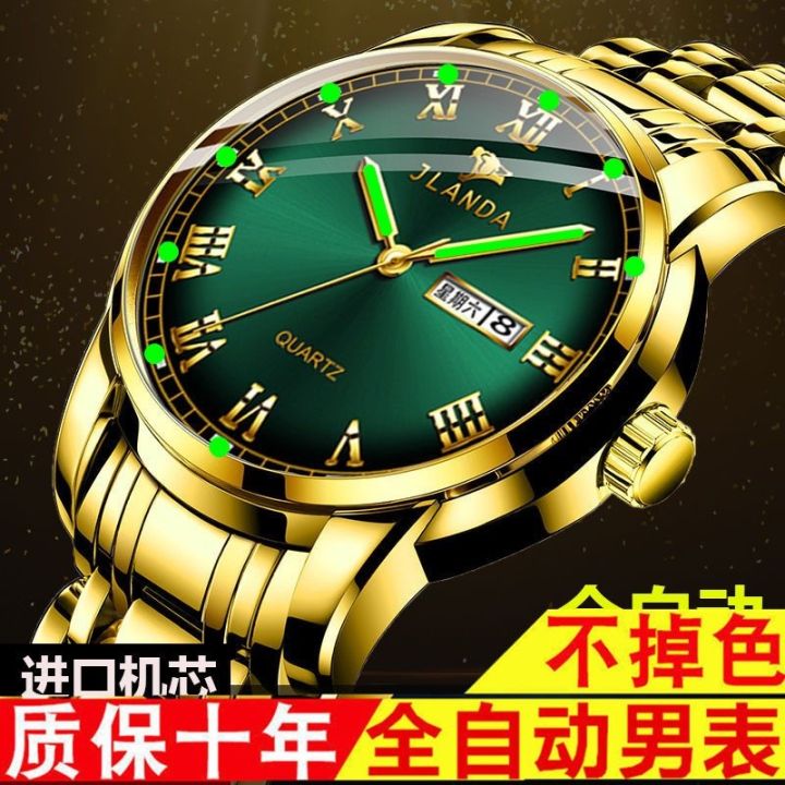 สินค้าคุณภาพจากสวิสโต๊ะอัตโนมัติแบบนาฬิกากลไก-han-นาฬิกาสำหรับผู้ชายเครื่องจักรแฟชั่นที่ทำสัญญากันน้ำได้ปฏิทิน