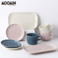 จานเซรามิก Yamaka x Moomin Embossed Plate พิมพ์ลานูน ชุดของขวัญ  Gift set เหมาะะกับทุกคน งานลิขสิทธิ์แท้