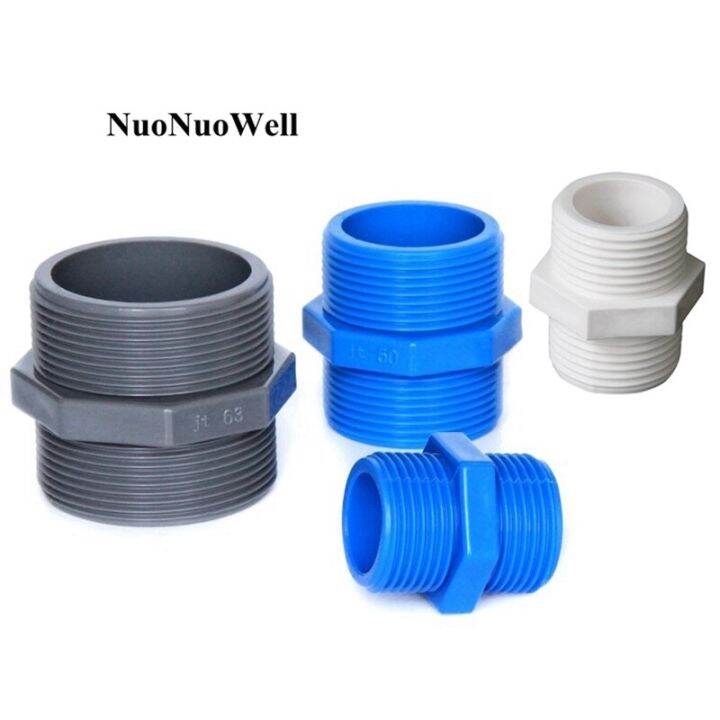 2pcs/lot 1/2"2" Male Thread Pvc Joints Garden Irrigation Pipe