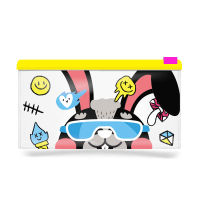 CFR ซองซิป Colorful Rabbit Zipper PVC bag S 20Wx10H cm