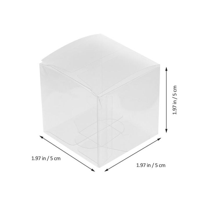 ใหม่2023-กล่องพลาสติกใส50ชิ้นสำหรับเป็นของขวัญกล่องบรรจุพีวีซีบรรจุภัณฑ์โปร่งใสกล่องขนมหวานงานแต่งกล่องของขวัญของที่ระลึก