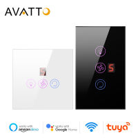 AVATTO Smart Wifi Fan Light Switch,EUUS Ceiling Fan Lamp Switch Tuya Remote Various Speed Control Work with Alexa, Home