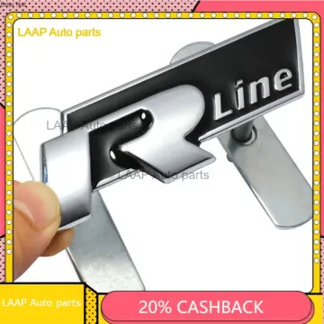 R Line Rline Metal Fender Side Badge Stickers Emblem Decal Car Styling  Accessories For POLO Golf 4 5 6 7 MK5 MK6 Jetta