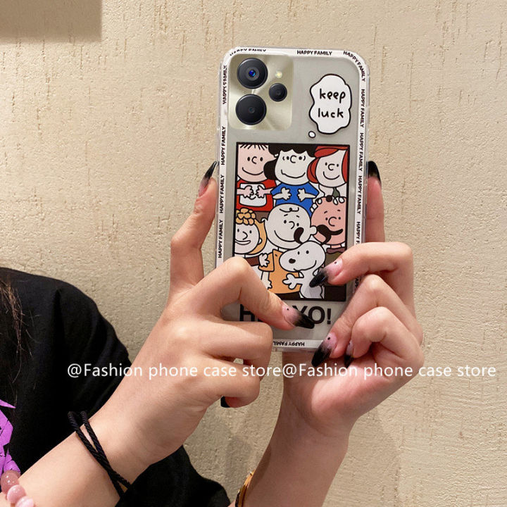 เคส-phone-case-realme-9i-5g-น่ารักการ์ตูน-snoopy-ครอบครัวโทรศัพท์กรณีราคาไม่แพงซิลิโคนใสปกอ่อน2022