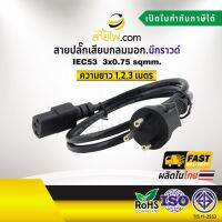 สายไฟ AC สายปลั๊กเสียบคอมพิวเตอร์ มอก.ตรง 3x0.75 sqmm. - C13