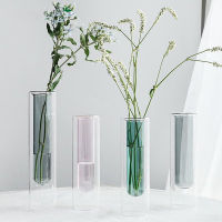 Nordic Decorative Vase Transparent Glass Vase Decor Vase Terrarium Glass Hydroponic Vase Bedroom Modern Glam Home Decor