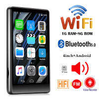 แบบพกพา WiFi BT MP4 MP3 4.0นิ้ว Full Touch HiFi เสียง Mp3เครื่องเล่นเพลง FM/เครื่องบันทึก/เบราว์เซอร์/รองรับ128GB สูงสุด