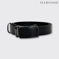 ELLE HOMME เข็มขัดหนังวัวแท้ สไตล์ Business สีดำ H84004