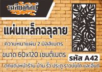 แผ่นเหล็กฉลุลาย ขนาด 120x60 เซนติเมตร หนา 2 มิลลิเมตร รหัส A42