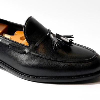 Unlined Tassel loafers - สี Black