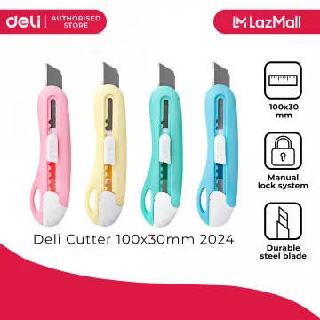 Deli Portable Mini Box Cutter Utility Knife, SK5 Metal Blades Box