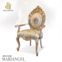 MARIANGEL ARMCHAIR เก้าอี้ท้าวแขนสไตล์หลุยส์ Champange Gold Series รุ่น มาเรียนเกล