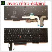 French Azerty Backlit คีย์บอร์ดสำหรับ Lenovo Thinkpad E580 L580 P52 P72 E590 E585 E595 T590 T15 P15S P53S 01YP640 L590จากฝรั่งเศส