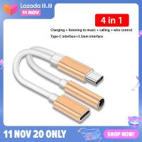 ?newdv2 อะแดปเตอร์สายชาร์จเสียง AUX 2in1 USB Type C ถึง3.5มม. แจ็คหูฟังแยกสำหรับ Xiaomi Huawei