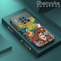 เคส Chenyyka สำหรับ Huawei Mate 30 Pro Mate 30 Lite เคสลายการ์ตูนเคสนิ่มป้องกันคลุมทั้งหมดปลอกซิลิโคนขอบสี่เหลี่ยมมนุษย์ต่างดาวบางแบบแข็งมีน้ำค้างแข็งโปร่งใสกันกระแทก