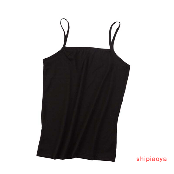 shipiaoya-znpnxn-สีทึบผู้หญิงคอกลมสายเดี่ยวแขนกุดเสื้อกล้ามสายเดี่ยว