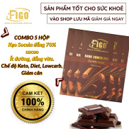 SOCOLADIET-COMBO 5 HỘP Kẹo Socola đen 70% cacao 5 HỘP ít đường giảm cân