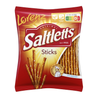 Lorenz Saltletts Classic Sticks ลอเรนช์ ซอลต์เล็ต คลาสสิค สติ๊ก ขนมปังอบกรอบชนิดแท่ง รสเกลือ ถุงใหญ่ 150 กรัม