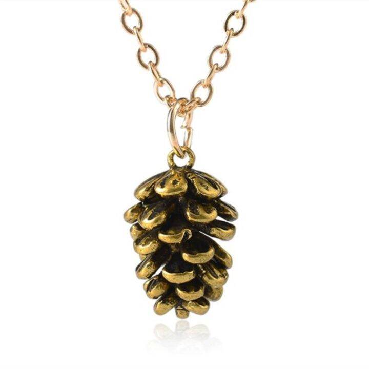 timlee-n031-new-simple-popular-pine-nut-plant-specimen-pendant-necklace-fashion-jewelry-wholesale