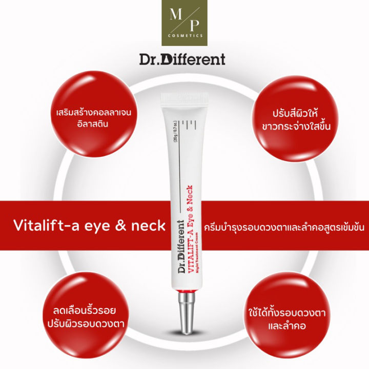 (พร้อมส่ง)Dr.Different Vitalift-A Eye &amp; Neck ขนาด20g.