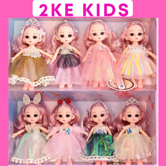 Đồ chơi búp bê barbie bjd khớp cầu mini 16cm mặc đồ công chúa làm quà tặng - ảnh sản phẩm 1