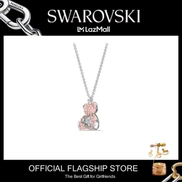 Fashion Heart Crystal Zircon Bear Necklace Animal Jewelry Lovely Bear  Pendant Necklaces for Women Birthday Paty Anniversary Gift