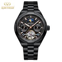 ⌚Tourbillon นาฬิกากลไกอัตโนมัติสำหรับผู้ชาย,สายเหล็กกันน้ำนาฬิกาสำหรับผู้ชายดาว