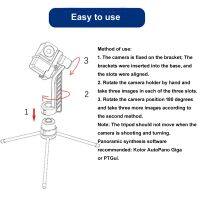 ตัวยึดกล้อง360องศาพาโนรามาฉากยึดสามขาอุปกรณ์เสริมกล้องเคลื่อนไหว VR ฉากถ่ายภาพชุดโรมมิ่งสำหรับ Gp 5 6 7