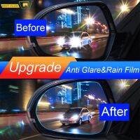 2 ชิ้น/เซ็ต Universal Anti-Glare Mist กระจกฟิล์มนุ่มกันฝนกันน้ำป้องกัน Rain Shiels สติกเกอร์ฟิล์มอุปกรณ์เสริมในรถยนต์-iodz29 shop