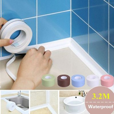 Shower Bath Sealing Strip Tape Caulk Strip Self Adhesive Waterproof Sticker Sink For Bathroom Kitchen Accessories Edge Tape Adhesives  Tape