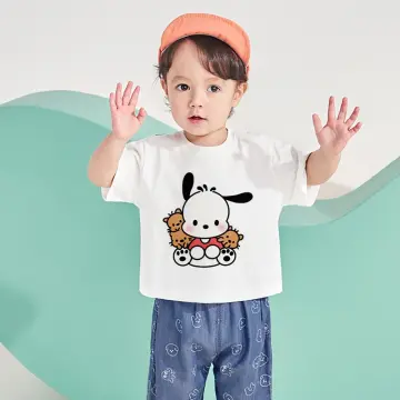 Sanrio Anime Melody Hello Kitty Cinnamoroll Kuromi Children Pajamas Girl Boy  Short Sleeve T Shirt Shorts Suit Casual Clothing 