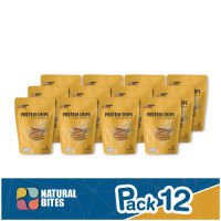 Protein Chips Chicken Flavour (Natural Bites Brand) : ขนมโปรตีนอบกรอบ รสไก่ ตรา เนเชอรัล ไบทส์ (12 ซอง)