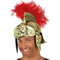 Plastic Helmet Hat Masquerade Cosplay Party Decor Medieval Ancient Roman Vintage Helmet Stylish Feather Lion