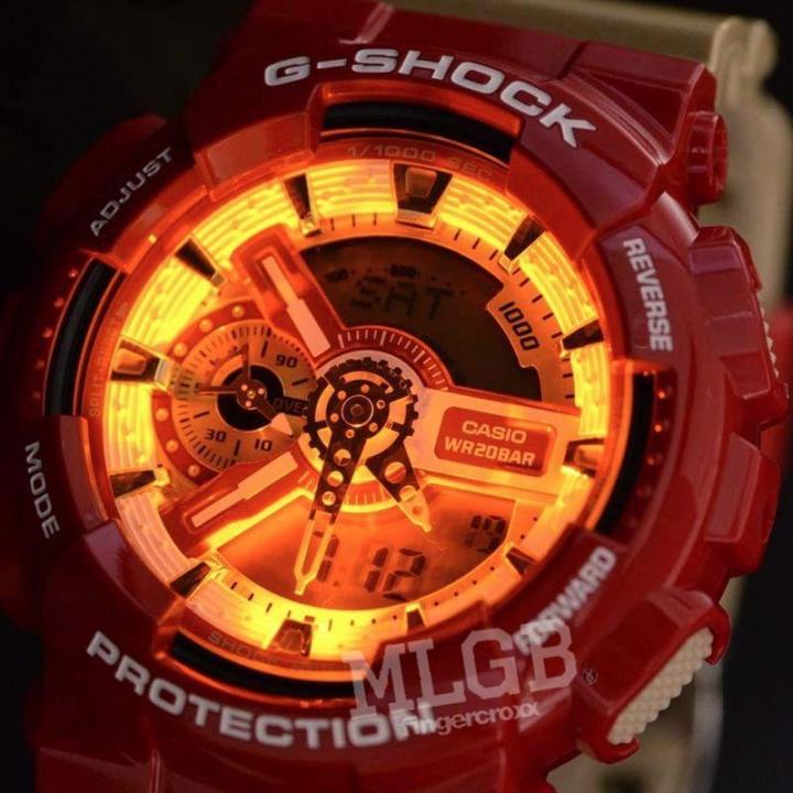 c-asio-gshock-iron-man-นาฬิกาข้อมือ-สายเรซิ่น-รุ่น-ga-110cs-4a-limited-edition-gold-red