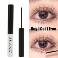 [ซื้อ1แถม1ฟรี] SUAKE Professional หนา Curling Mascara Ultra-Fine หัวแปรงยาวนานกันน้ำ Sweatproof Smudge-Proof Eyelash Extension Volume Quick Dry Non-Blooming Eye แต่งหน้า