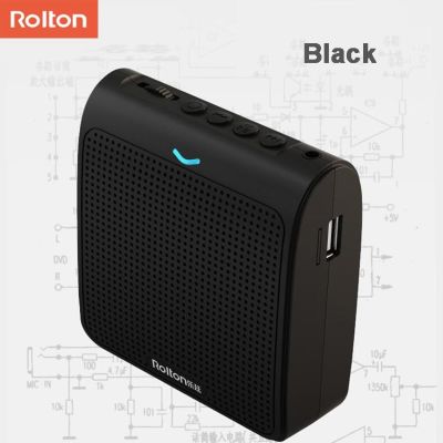 Rolton Portable Microphone Loud Speaker Mini Voice Amplifier With USB TF Card FM Radio For Teacher Tour Guide Promotion K100
