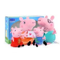 19/30Cm Original Peppa Pig Plush Toys Embroidery Style Cute Doll Animal George Holiday Party Decoration Children Christmas Gift