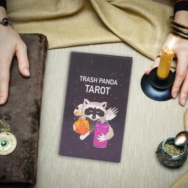 tarot-cards-divination-game-trash-panda-tarot-decks-future-telling-table-board-game-for-beginners-girls-boys-party-supply-everybody