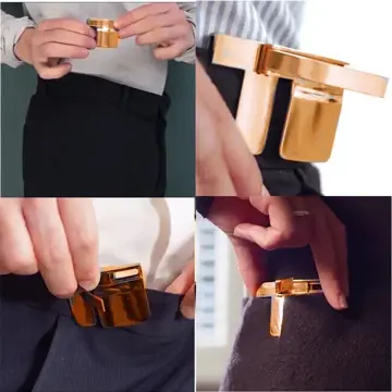 Lazy Tighten The Waistband Pants Waist Buckle Clip Unisex Waist Buckle  Folding