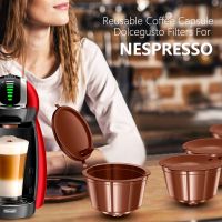 เหมาะสำหรับตัวกรอง Dolcegusto แคปซูลกาแฟแบบนำกลับมาใช้ใหม่ได้ถ้วยกรองกาแฟดอลซ์กัสโตสำหรับเครื่องชงกาแฟแคปซูลกาแฟแบบล้างได้เนสเปรสโซ