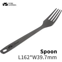 MOBI GARDEN Outdoor Tableware Set 41G Ultralight Titanium Knife/Fork/Spoon Picnic Tableware Camping Travel Eating Tool Set