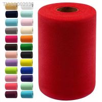 ∋◑ 15cm x 100yards Red Tulle Fabric Rolls Tulle Ribbon Skirts Sewing Crafting DIY Christmas Birthday Party Wedding Decorations